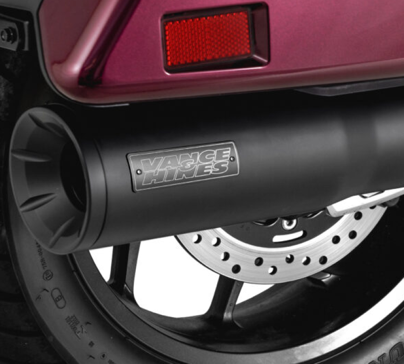 Honda Rebel Performance Exhaust - Vance and Hines - Upsweep Slip-On - Matte Black - `17-`20